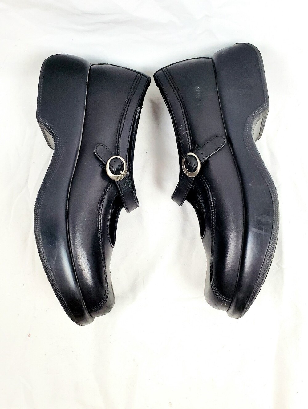 Dansko Chunky Black Leather Platform Mary Jane Shoe - Picture 4 of 11